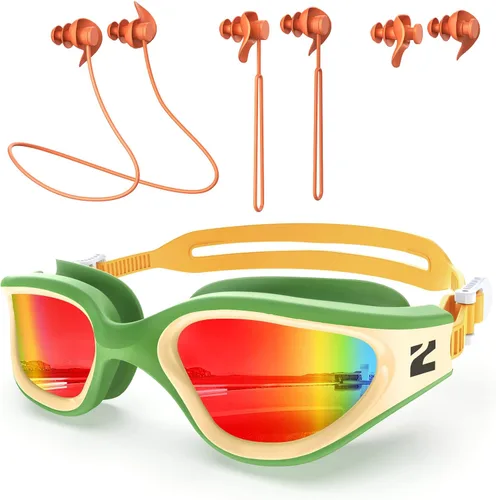 Miniatura 15 de ZIONOR G1 Lite - Gafas de natación polarizadas con 3 pares de tapones para los oídos, gafas de natación con protección UV antivaho para adultos, A3