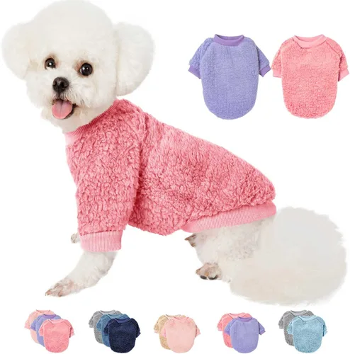 Miniatura 12 de Suéteres para perros, ropa, abrigo para perros pequeños, niño o niña, gato, cachorro, abrigo, sudaderas suaves, cálidas y esponjosas, chaqueta