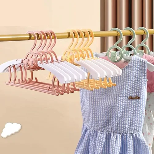 Miniatura 6 de Perchas HGYZE para bebé para armario, colgador antideslizante de 11"-14" ajustable para ropa de bebé para guardería, colgador de plástico para niños