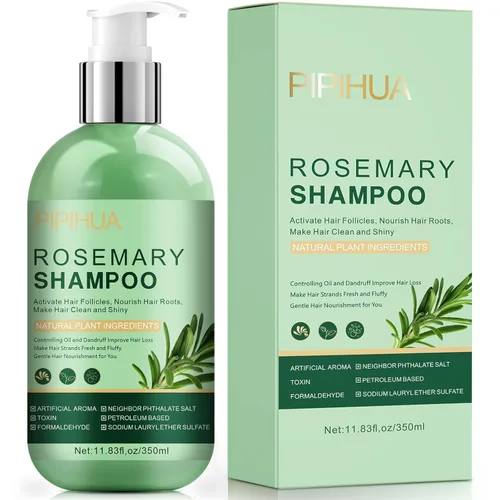 Miniatura 9 de Set de champú y acondicionador para el crecimiento del cabello con romero: infundido con aceite de árbol de té, menta y biotina - Limpia y ayuda a
