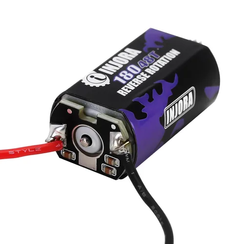 Miniatura 4 de INJORA Motor cepillado 48T 180 con piñón de acero inoxidable para actualización 1/18 1/24 FMS FCX18 FCX24 (INM14)