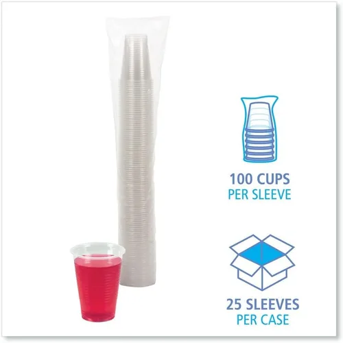 Miniatura 4 de Boardwalk BWKTRANSCUP9CT - Vasos fríos de plástico de polipropileno de 9 onzas - translúcidos (100 tazas/manga, 25 mangas/caja)