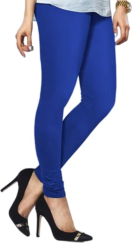 Miniatura 34 de ladyline Leggings Churidar elásticos de algodón para mujer Extra largos de longitud completa de cintura alta Talla regular y grande Pantalones