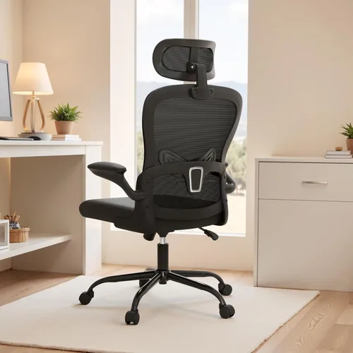 Homall Silla ergonómica para computadora de oficina, silla de escritorio con reposacabezas 3D, soporte lumbar ajustable, silla de malla con respaldo