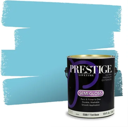 Miniatura 1237 de Pintura Exterior + imprimación PRESTIGE, todo-en-uno, 1 galón, acabado mate, color comparable al Valspar* Royal Gray* VS151-Gris real