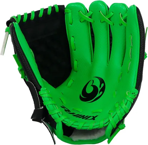 Miniatura 2 de PHINIX Guantes de béisbol para jugar y entrenar de 8.5 a 9 pulgadas Verde sin bola