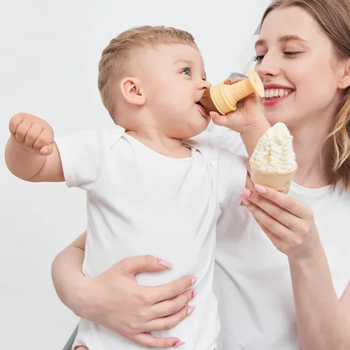 Miniatura 5 de Smily Mia ICY Bite - Mordedor para alimentos y congeladores para frutas, para alivio de enfriamiento del bebé, alimentador de silicona sin BPA