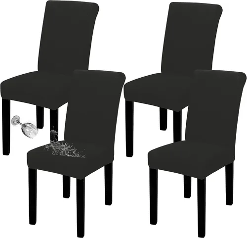 Miniatura 85 de Easy-Going - Juego de 2 fundas para sillas de comedor 100% impermeables, de tela Jacquard elástica, fundas protectoras removibles y lavables