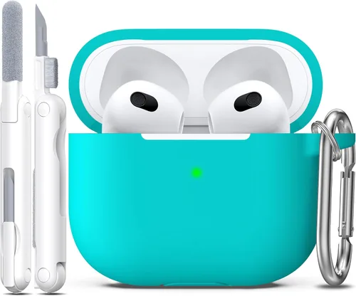Miniatura 43 de Funda para AirPods con llavero, protección completa, de silicona, accesorios para AirPods, funda para hombres, mujeres y adolescentes, con estuche