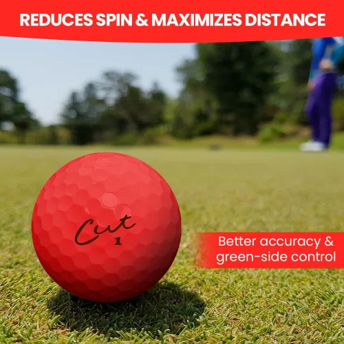 Miniatura 2 de Cut Golf – Pelotas de golf de distancia máxima de tacto suave – Una docena de bolas de giro reducido – Precisión mejorada, control lateral verde