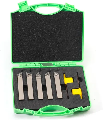 Mini herramienta de torneado de torno indexable, vástago de 1/2 pulgada, niquelado juego de herramientas de torneado de carburo, herramientas de