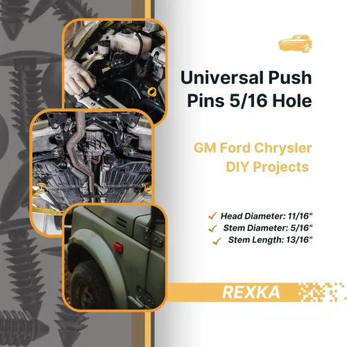 Miniatura 4 de Rexka 100 unids Fender Bumper Shield Fender Liner Push Pin Retener Clips 6030441 para Jeep Dodge Ram Chrysler