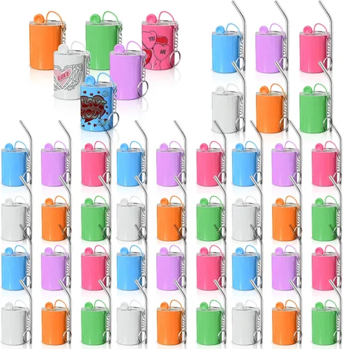 Miniatura 8 de AGH Mini vaso de shot de 3 onzas con popote y tapa, de acero inoxidable de colores, vasos de sublimación de doble pared con aislamiento al vacío, 6