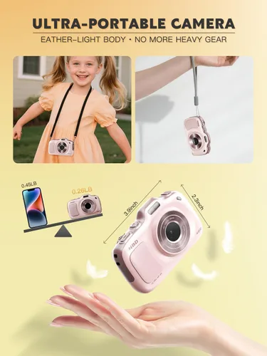 Miniatura 7 de Cámara digital, cámaras de vlogging 4K de 64 MP para fotografía con tarjeta de 64 GB, cámara digital portátil compacta de apuntar y disparar