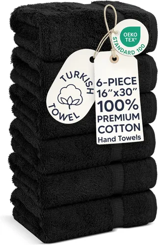 Miniatura 122 de Chakir Turkish Linens - Toallas turcas de 100% algodón, suaves y absorbentes (4 paños, color gris)