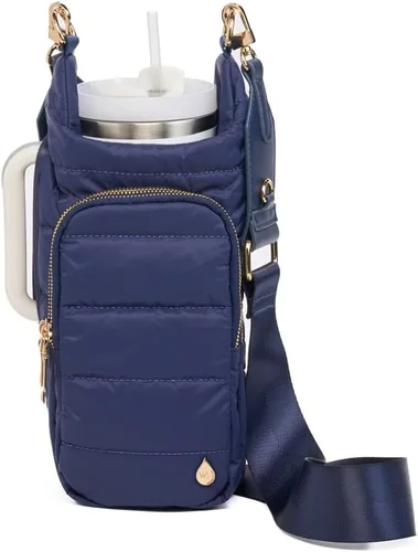 Miniatura 13 de WanderFull® Ranura con cremallera original HydroBag® HANDLE™ para mango, soporte para botella de agua cruzado manos libres y accesorios para vasos