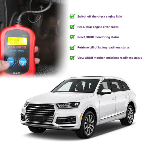 Miniatura 4 de Dickno Lector de código de escáner OBD2 para automóvil, escáner de fallas del motor automotriz para borrar el código de error, herramienta