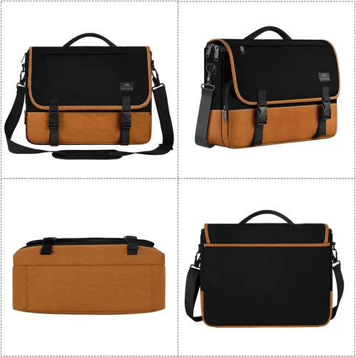 Miniatura 23 de MATEIN Bolsa tipo mensajero para hombres, mochila escolar para adolescentes, ligera de 17.3 pulgadas, maletín para laptop grande, bolsa cruzada