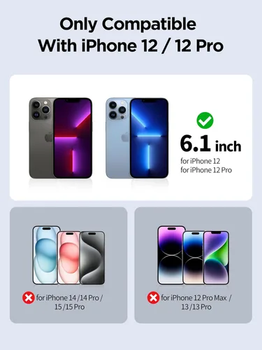 Miniatura 2 de PDDKISS Protector de pantalla de privacidad compatible con iPhone 12/iPhone 12 Pro, vidrio templado de 6.1 pulgadas, gradiente rosa, antiespía, anti