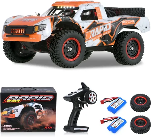 GoolRC Camiones RC sin escobillas 1:14, 70 KMH de alta velocidad 4WD RTR Fast RC Cars todo terreno, 2024 nueva actualización eléctrica todoterreno