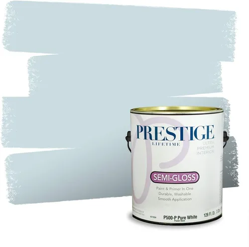 Miniatura 1082 de Pintura Exterior + imprimación PRESTIGE, todo-en-uno, 1 galón, acabado mate, color comparable al Valspar* Royal Gray* VS151-Gris real