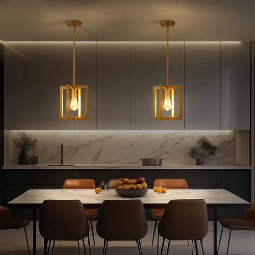 Miniatura 3 de Klgxnrd Mini moderna iluminación colgante dorada de granja para isla de cocina, lámpara industrial ajustable para entrada colgante para pasillo
