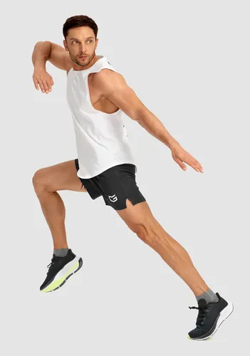Miniatura 6 de G Gradual Pantalones cortos de correr para hombre con bolsillos con cremallera, secado rápido, gimnasio, atletismo, entrenamiento, pantalones cortos