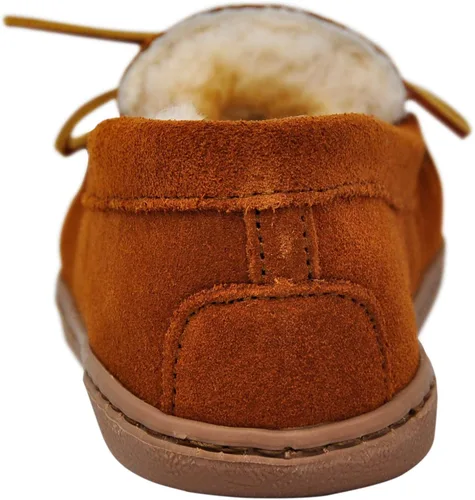 Miniatura 3 de Minnetonka Moc de suela dura de oveja para mujer, Tan dorado
