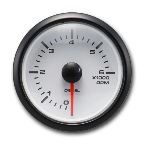 Miniatura 13 de MOTOR METER RACING Serie MGS - Taquímetro electrónico universal de 8000 RPM - 2-1/16" 52mm con retroiluminación LED blanca y ámbar - Esfera negra