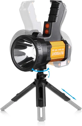 Miniatura 6 de BUYSIGHT Foco recargable, 2000000 lúmenes, luz de mano de alta luz, linterna grande, linterna de mano, linterna ligera y súper brillante