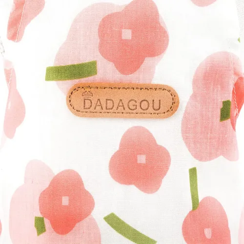 Miniatura 6 de SMALLLEE_LUCKY_STORE Lindo vestido floral de algodón con correa de algodón para mascotas, vestido de verano para perros pequeños, gatos, niñas