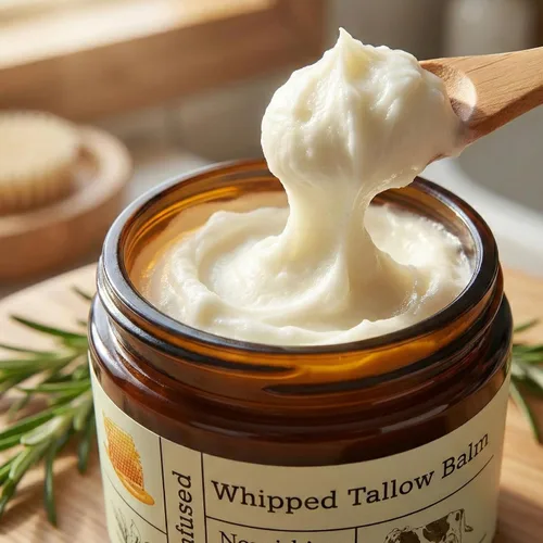 Miniatura 3 de BAISEN DIARY Tallow de ternera para la piel - Crema hidratante facial natural batida y bálsamo de miel, sebo orgánico alimentado con hierba, bálsamo