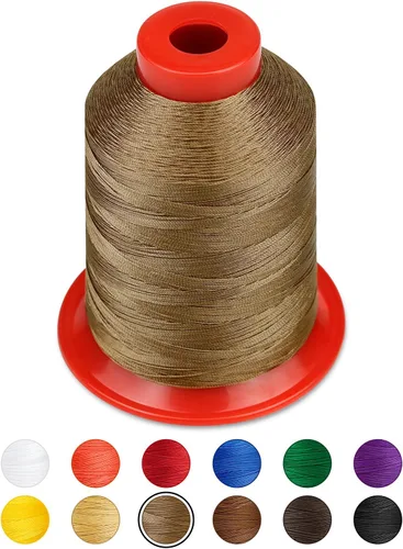 Miniatura 9 de Hilo de tapicería extra fuerte FIVEIZERO, hilo de nailon unido rojo de 1000 metros para denim, cuero, manualidades, máquina, bricolaje y hogar