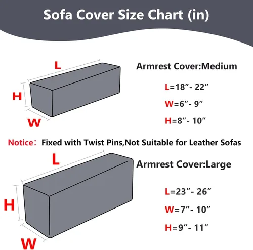 Miniatura 3 de Yoovat Fundas para Brazos de Sofá Sillón Reclinable Fundas para Reposabrazos Fundas Protectoras para Brazos de Silla