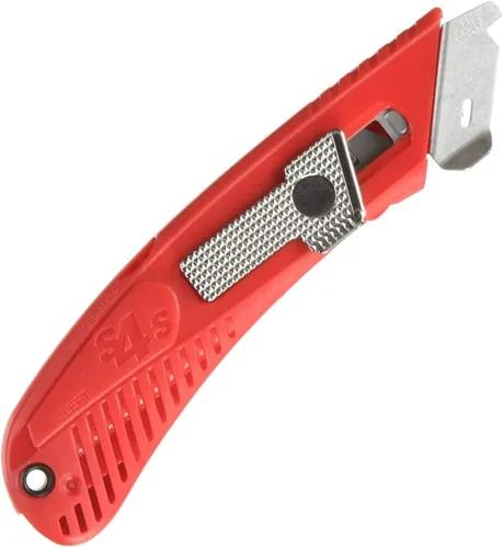 Miniatura 12 de Pacific Handy Cutter S4SR Cortador de seguridad autorretráctil con protector de metal fijo, divisor de cinta sin cuchillas, protector de acero