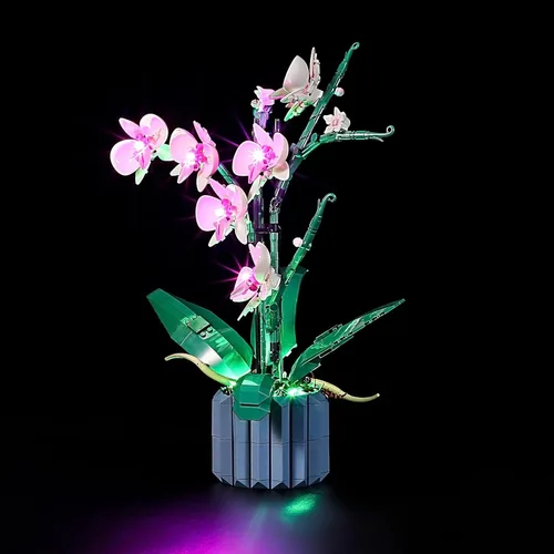 Miniatura 4 de YEABRICKS Kit de luz LED para Lego - Modelo de bloques de construcción de orquídea creadora, juego de luces LED compatible con 10311