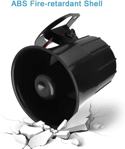 Miniatura 3 de Sirena de alarma ES-626 con altavoz de agudos de 12 V, carcasa ABS duradera, fácil instalación, versátil para fugas de gas y seguridad perimetral