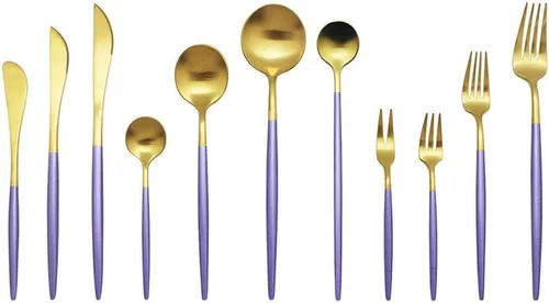 JASHII - Juego de cubiertos de 44 piezas de acero inoxidable para 4, utensilios de cocina, cubiertos con cucharas, tenedores de regalo para bodas,