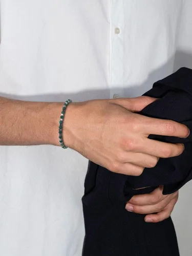 Miniatura 2 de GAVU Pulsera de cuentas de piedra para hombre con cierre de acero inoxidable