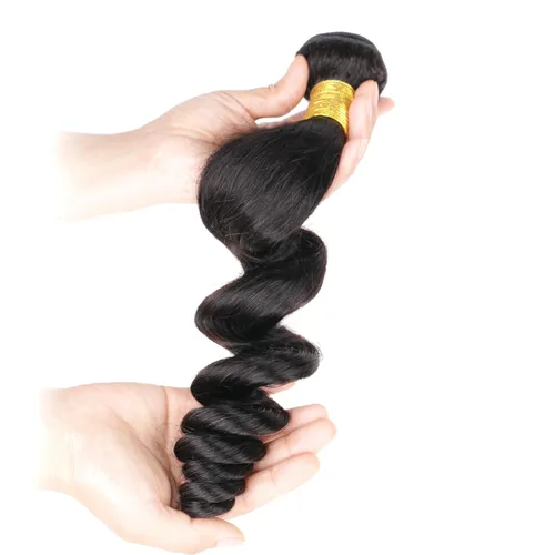 Miniatura 3 de Extensiones de cabello humano corto ondulado suelto, 1 Bunldes, 100% sin procesar, cabello virgen brasileño de 8 pulgadas, extensiones de cabello