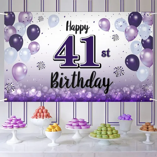 Miniatura 87 de Decoraciones de feliz cumpleaños 30, cartel grande de globo morado de 30 cumpleaños, suministros para fiesta de cumpleaños de 30 años. 30 (EE. UU.)