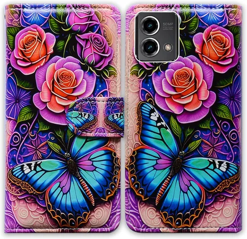 Miniatura 25 de Bcov Funda para Moto G Stylus 5G 2023, funda de piel con tapa y ranura para tarjetas y soporte para Motorola Moto G Stylus 5G 2023
