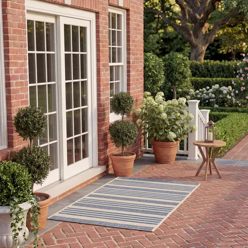 Miniatura 74 de SAFAVIEH Courtyard Collection - Alfombra decorativa, 2.3 x 5 pies, beige y verde oscuro, para interior/exterior, resistente a la intemperie