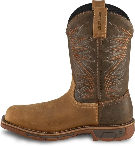 Miniatura 3 de Irish Setter, Marshall, para hombre, 11", impermeable, puntera de seguridad de acero, bota de trabajo tipo pull-on