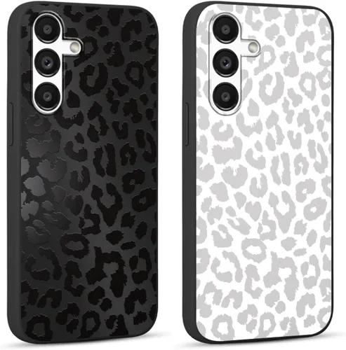 Miniatura 50 de 2 Pack Funda con lindo estampado de chita para Samsung Galaxy S22 Ultra 5G de 6.8", Fundas con patrón de leopardo de lujo, diseño de silicona suave
