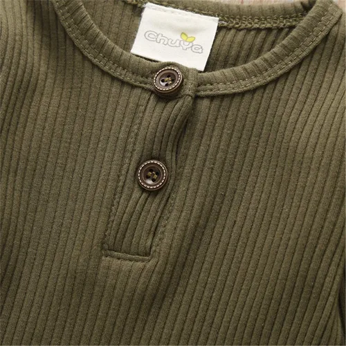 Miniatura 5 de Mameluco de una pieza para recién nacido unisex con botones color liso para bebé y niña
