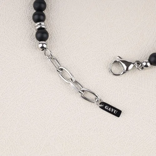 Miniatura 6 de GAVU Men's Stainless Steel Beaded Bracelet