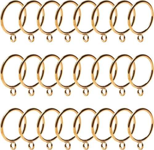 Miniatura 30 de MroMax Anillos de cortina con ojales, anillos de cortina negros de metal de 1-1/2 pulgadas de diámetro interior de 1.496 in de diámetro, anillos