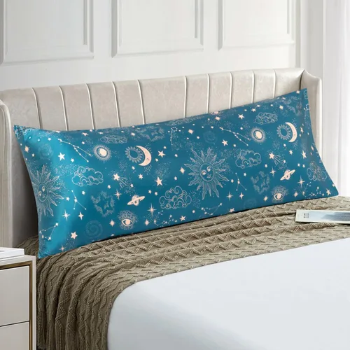 Miniatura 57 de EXQ Home - Funda de almohada de satén para cuidar el cabello y la piel, tamaño estándar, de seda con estampado negro, juego de 2 fundas con cierre