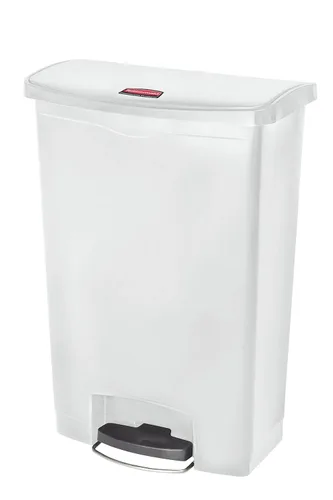 Miniatura 40 de Rubbermaid Commercial Products - Bote de basura Streamline Slim con pedal Papelera de plástico, 4 galones (15 litros), color rojo, con manos